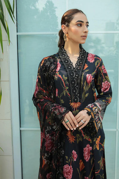03-Piece Printed Lawn Suit | Unstitched - Kapra Collection