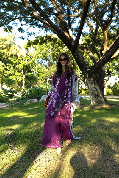 Maheen – Elaaf Inspired Plum Lawn Suit