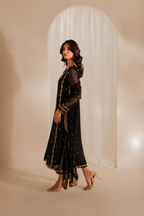 Sundas – Iznik Inspired Black Chiffon Suit