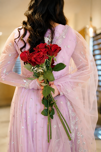 Sumbul – Misl Inspired Lavender Net Pishwas