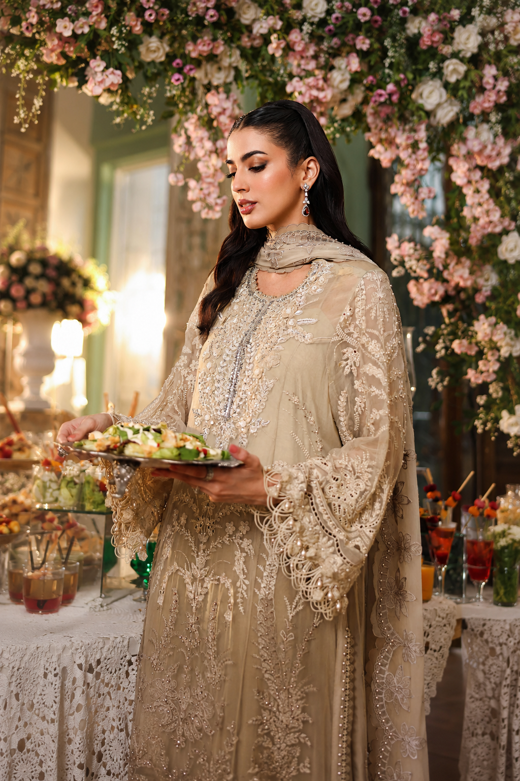 Sabeen – Maria.B Inspired Embroidered Chiffon 3 Piece Suit | Unstitched