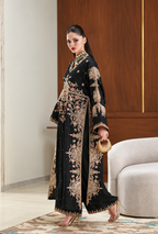 Zohreena – Ethnic Inspired Black Embroidered Silk Kaftan