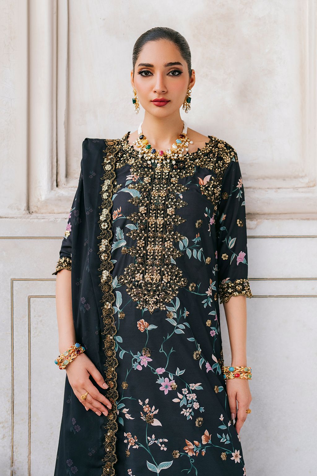 Luxury embroidered lawn summer  collection replica unstitched - Kapra Collection