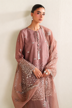 Roshaneh – Thread & Sequin Embroidered Cotton Silk 3 Piece Suit | Unstitched