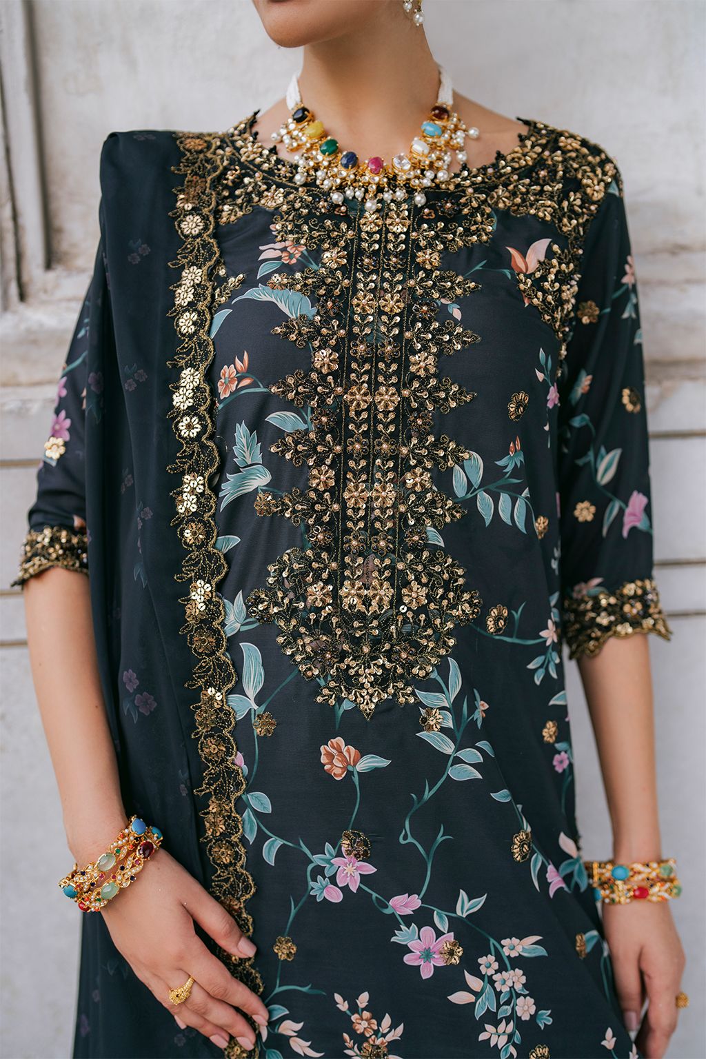 Luxury embroidered lawn summer  collection replica unstitched - Kapra Collection