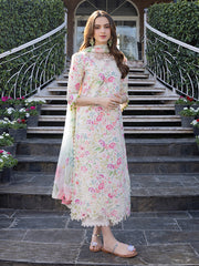 Aizal Lawn Embroidered Dress