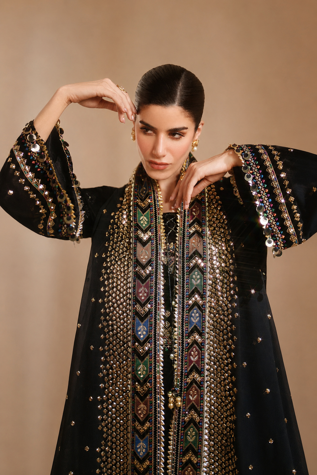 Mehrunisa – Jazmin Inspired Sequins Embroidered Lawn 3 Piece Suit | Unstitched