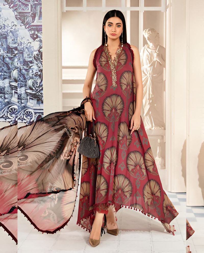 Lawn m print for women clothing (UNSTITCHED) by Kapra Collection - Kapra Collection