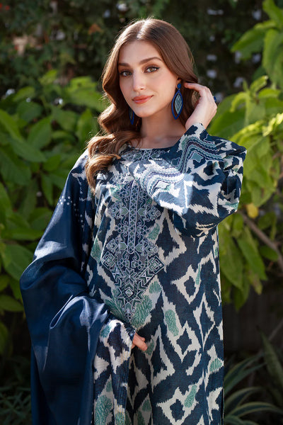 03-Piece Printed Lawn Suit | Unstitched - Kapra Collection