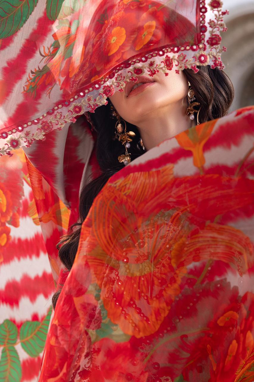 Charizma Embroidered lawn 3piece unstitched dress