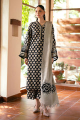 Lawn summer collection 3 piece unstitched digital printed suit - Kapra Collection