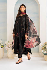 A high-quality lawn suit featuring: - Kapra Collection