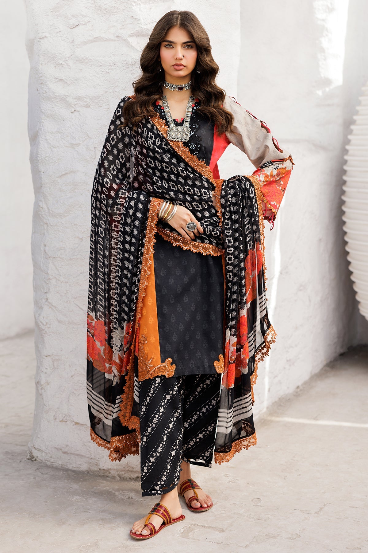 Charizma Lawn Black Digtal Prinred Dres