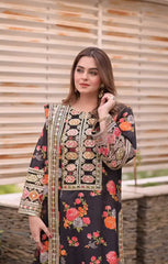 Aneela's Black Silk 3 Piece Dress
