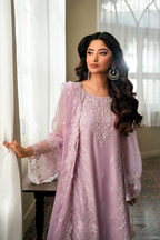 Afsheen – Blush Embroidered Chiffon Suit