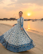 03-Piece Cotton Suit ( Maxi Style ) - Unstitched - Kapra Collection