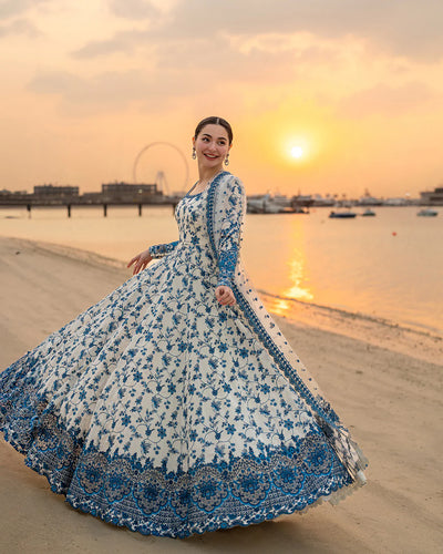 03-Piece Cotton Suit ( Maxi Style ) - Unstitched - Kapra Collection