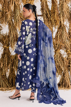 Zarmeen – Midnight Bloom Embroidered Lawn Suit