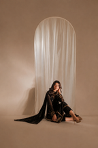 Sundas – Iznik Inspired Black Chiffon Suit