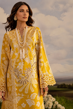 Arooj – Mahnur Inspired Mustard Lawn Suit