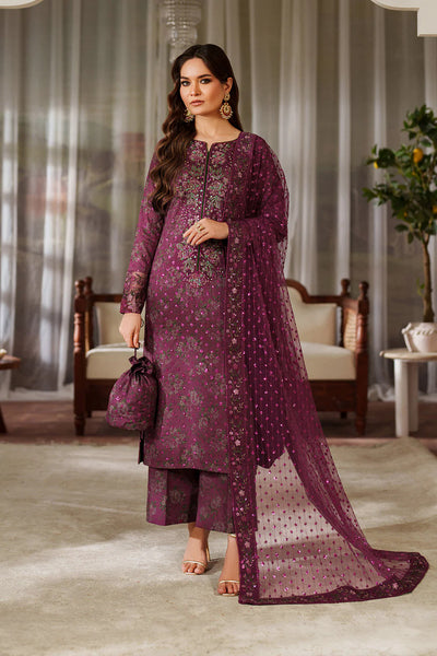 03-Piece Printed Lawn Suit - Unstitched - Kapra Collection
