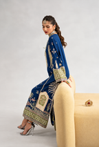 Ilma – Ethnic Inspired Royal Blue Silk Kaftan