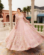 03-Piece Heavy Embroidered Net Maxi | Unstitched