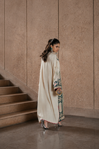 Nimra – Ethnic Inspired Ivory Raw Silk Suit