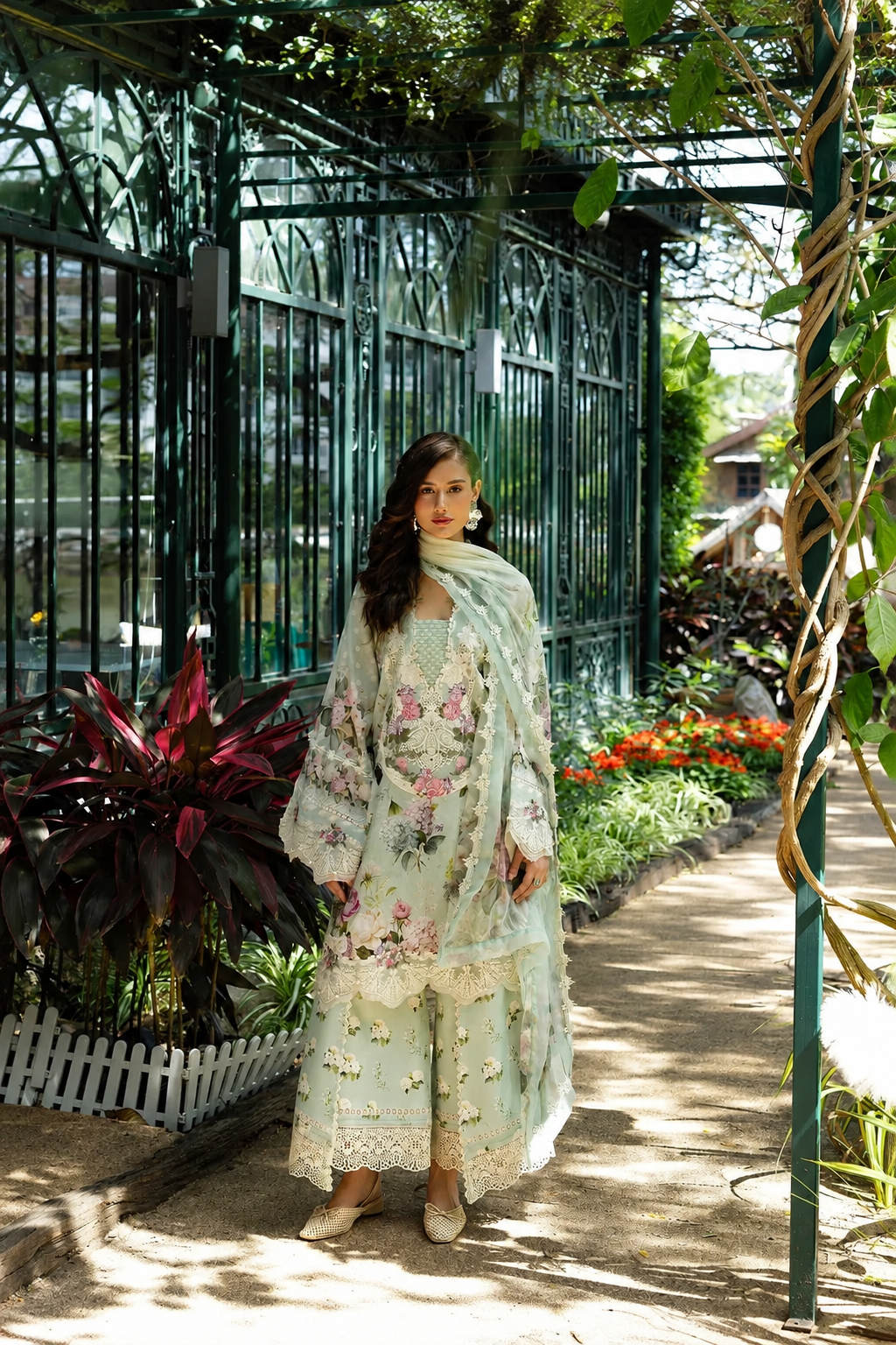 Aiza – Elaaf Inspired Mint Lawn Suit