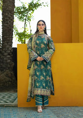 Green Lawn 3Piece Digital Printed Unstitched Dress