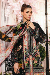 Jatt Black Lawn 3Piece Digital Printed Unstitched Dress