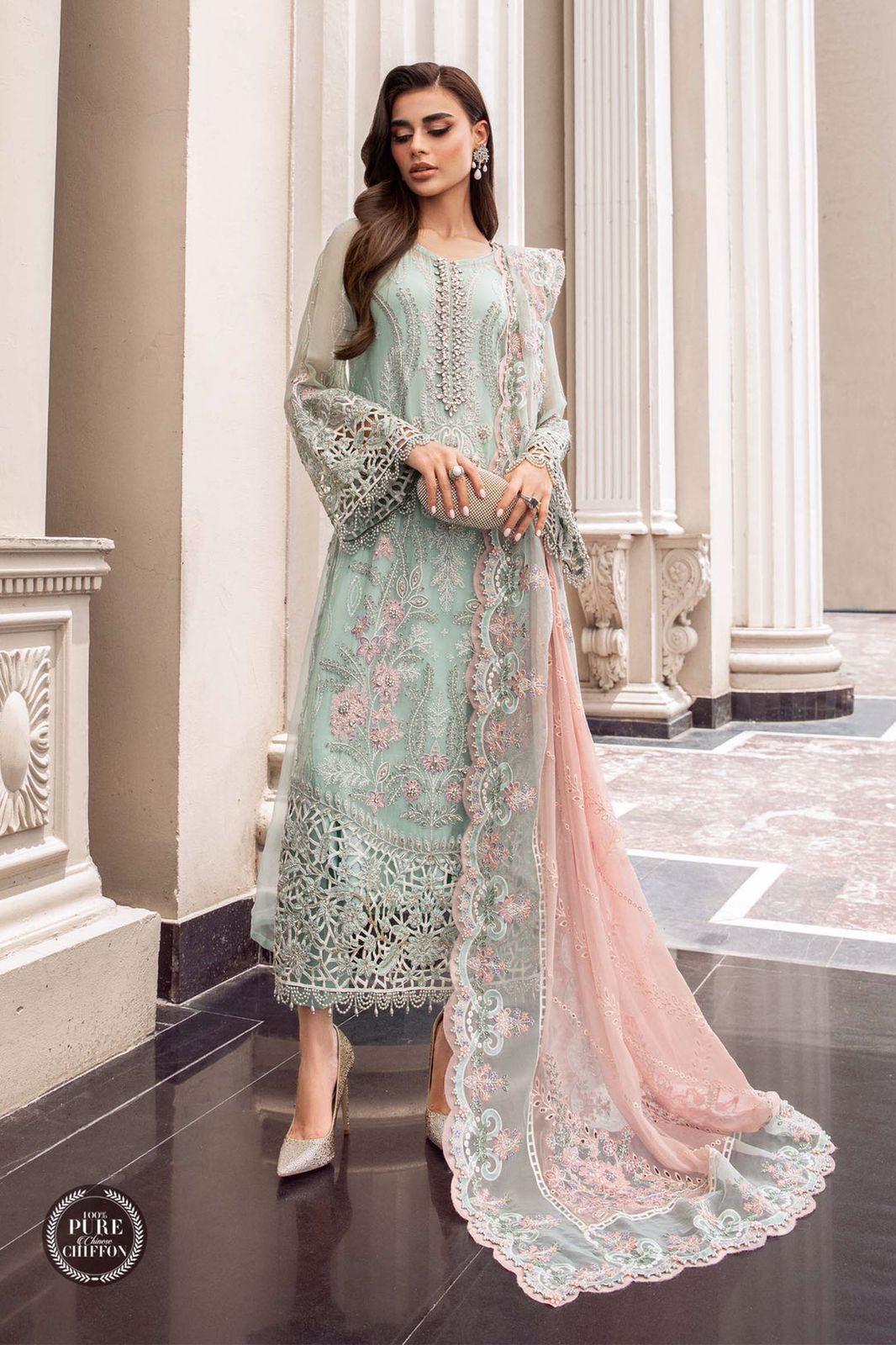Chiffon women clothing (UNSTITCHED) by Kapra Collection - Kapra Collection