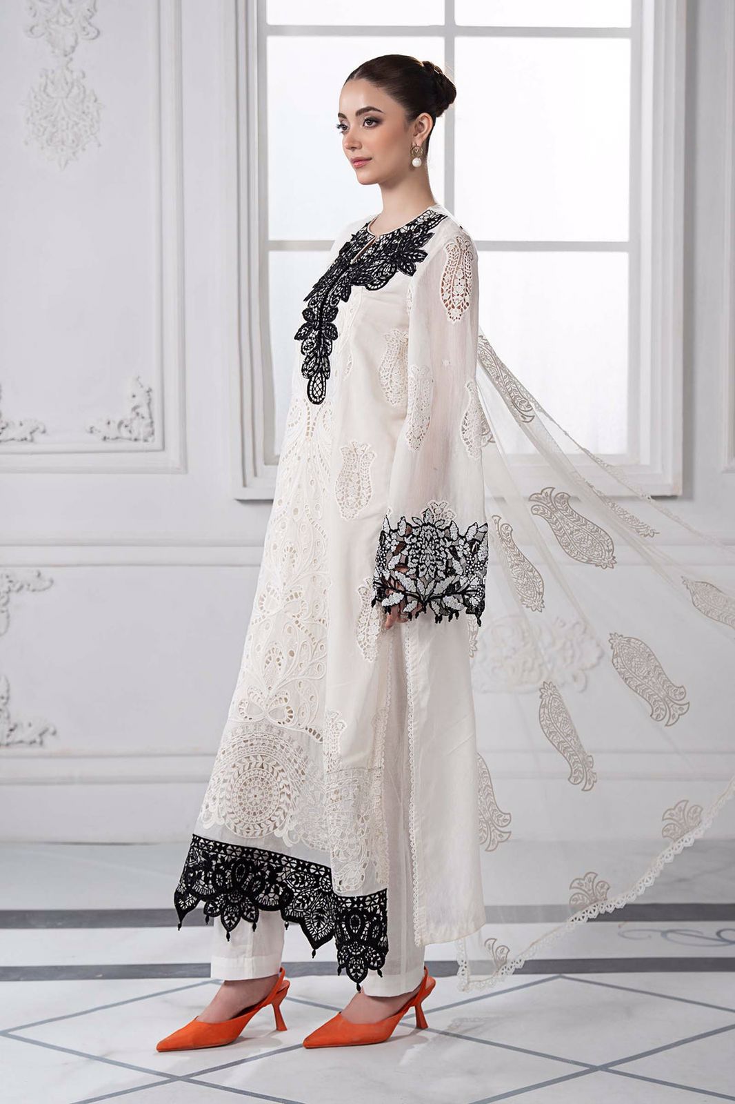 Maria b white chikan replica Dre’s - Kapra Collection