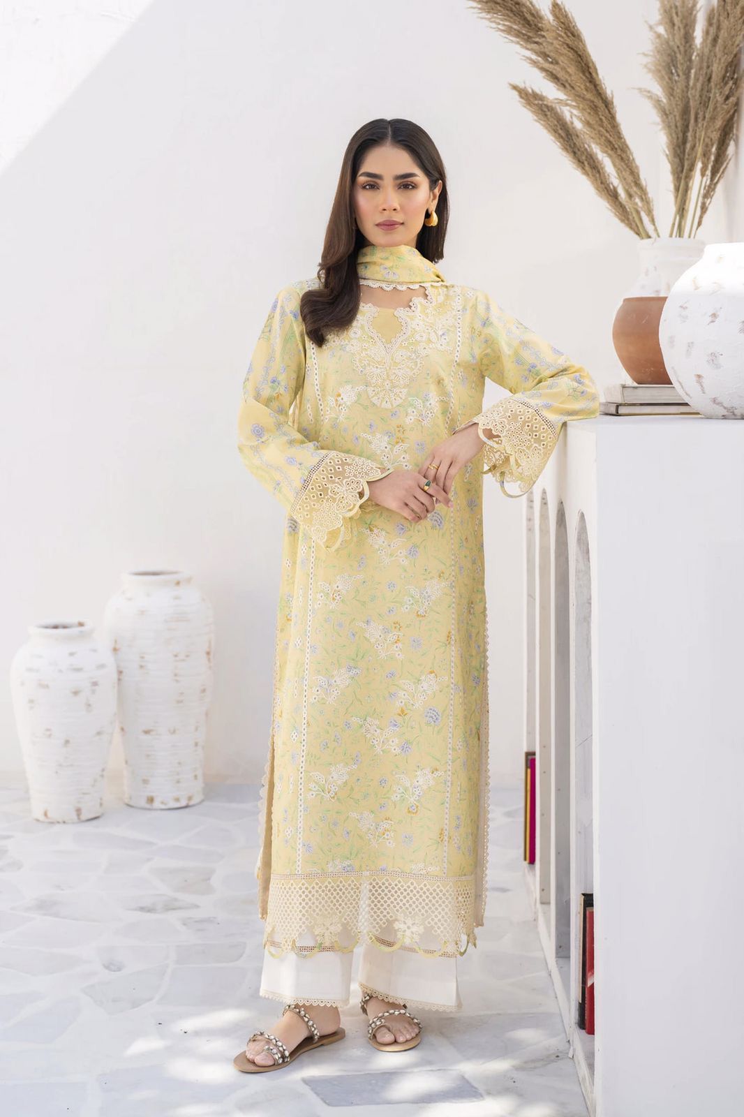 Lawn summer collection 3 piece unstitched digital printed suit - Kapra Collection