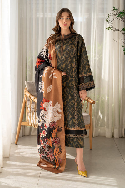 BAROQUE 3PIECE LAWN PRINTED DRESS