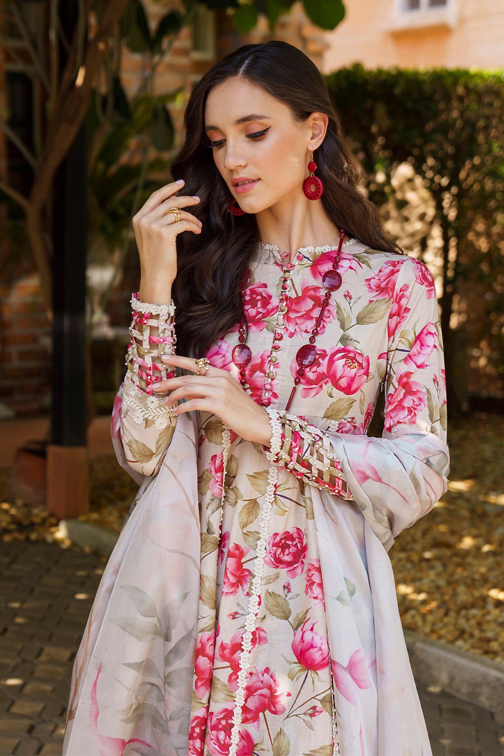 Iznik Embroidered lawn collection replica - Kapra Collection