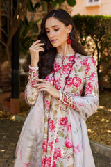 Iznik Embroidered lawn collection replica - Kapra Collection