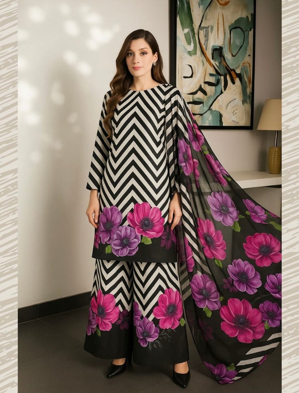 Shamoze Silk Digital printed