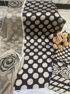 03-Piece Digital Printed Shamoze Silk Suit - Kapra Collection