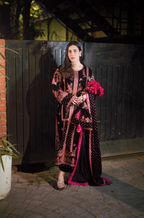 Aneelas - 3PC Velvet Embroidered Suit - Kapra Collection