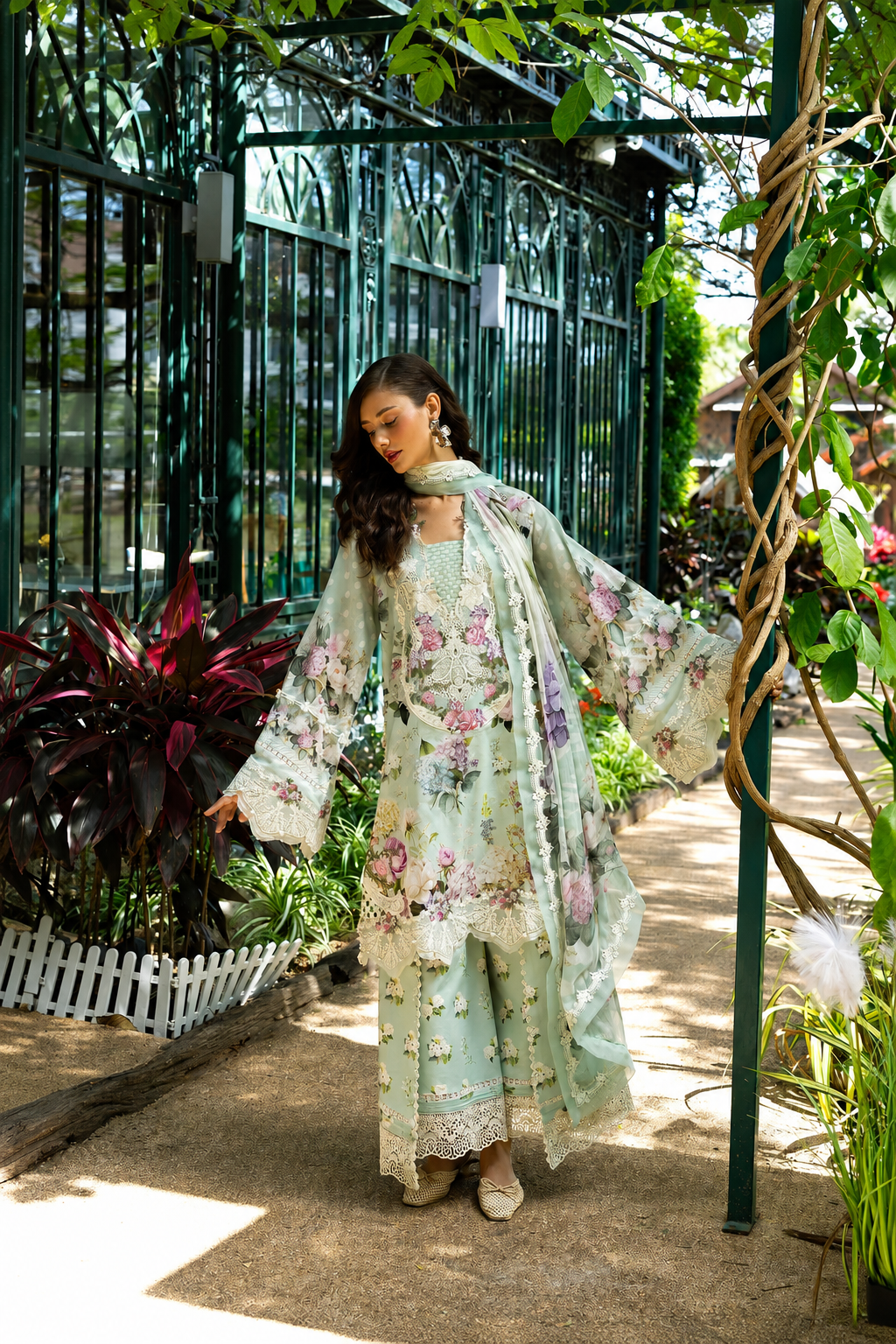 Aiza – Elaaf Inspired Mint Lawn Suit