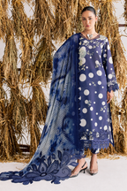 Zarmeen – Midnight Bloom Embroidered Lawn Suit