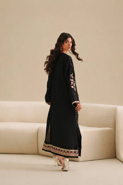 Mahjabeen – Ethnic Inspired Black Shamoze Silk Suit