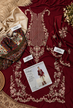 Shazmeen – Ethnic Inspired Maroon Silk 2 Piece Suit