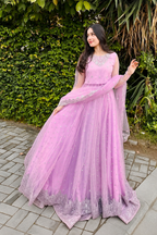 Sumbul – Misl Inspired Lavender Net Pishwas