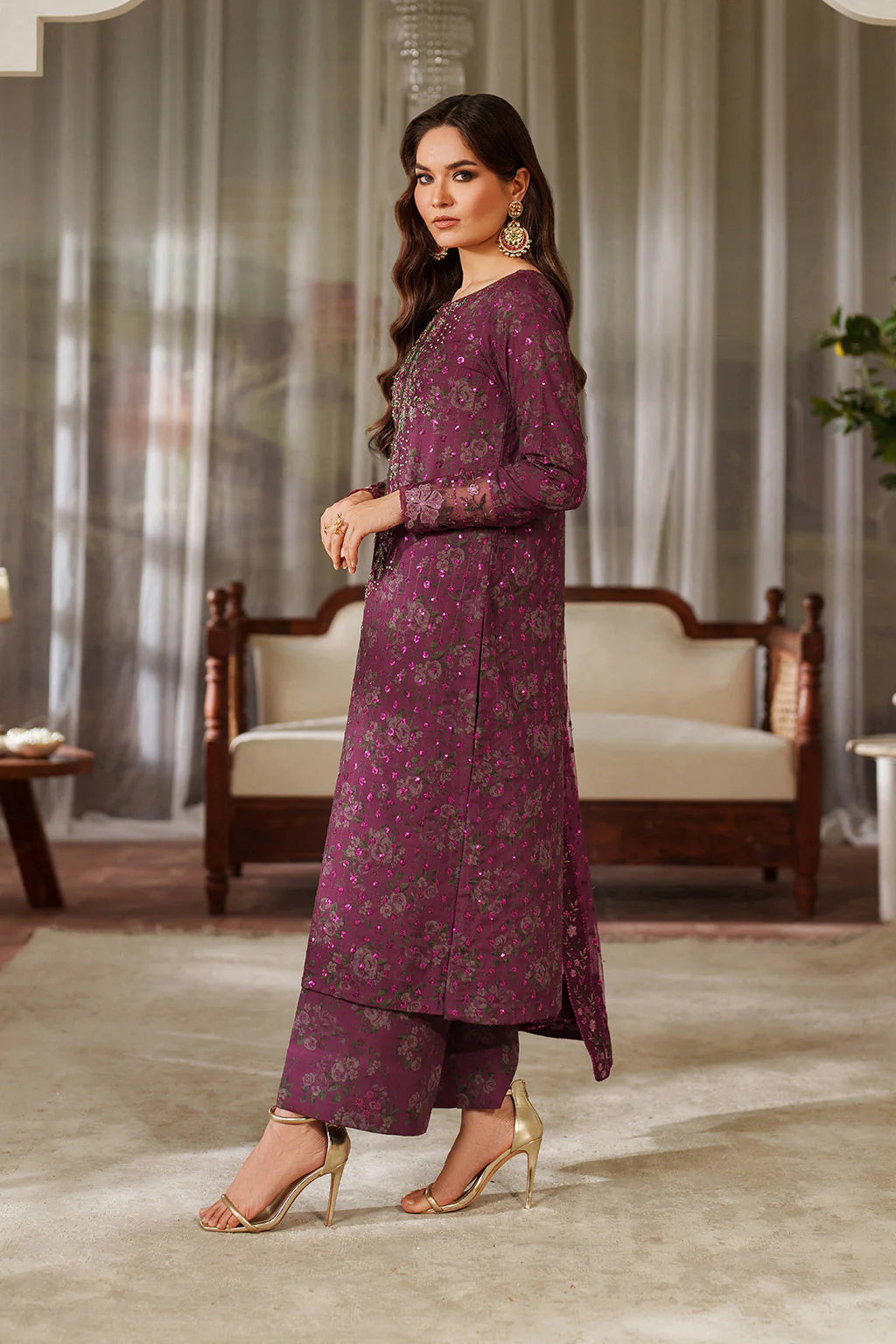 03-Piece Printed Lawn Suit - Unstitched - Kapra Collection
