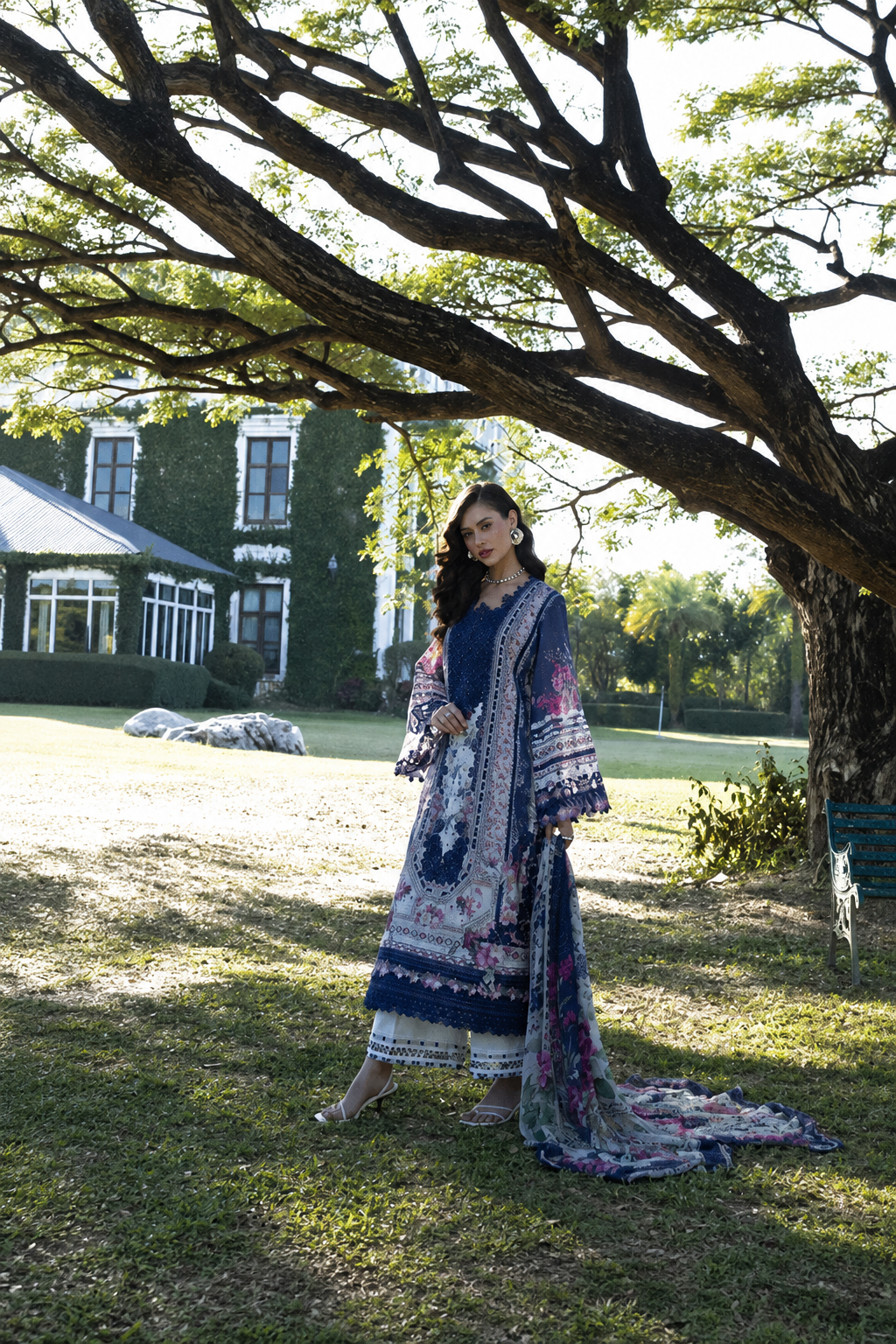 Narmeen – Elaaf Inspired Navy Lawn Suit