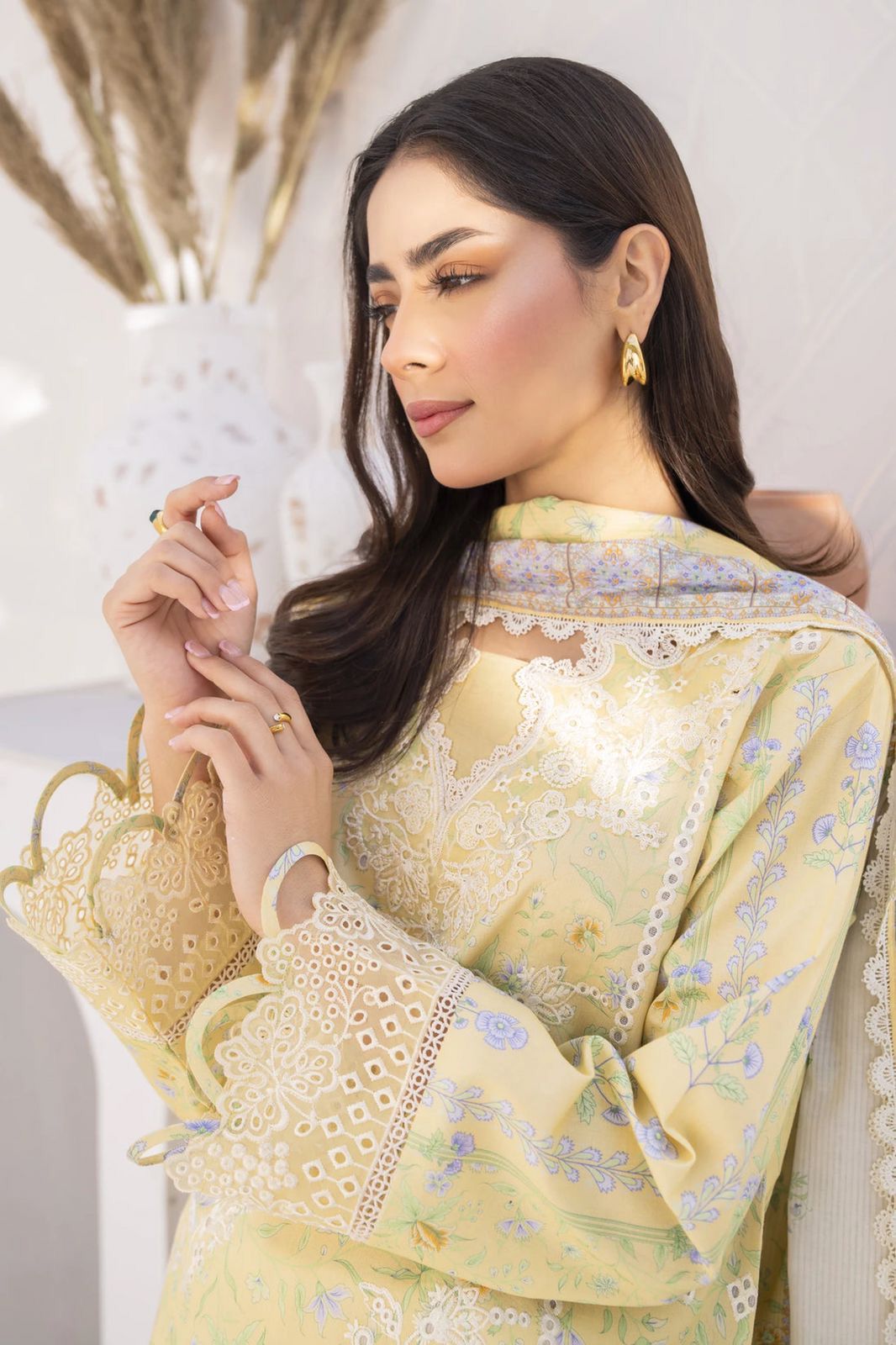Lawn summer collection 3 piece unstitched digital printed suit - Kapra Collection