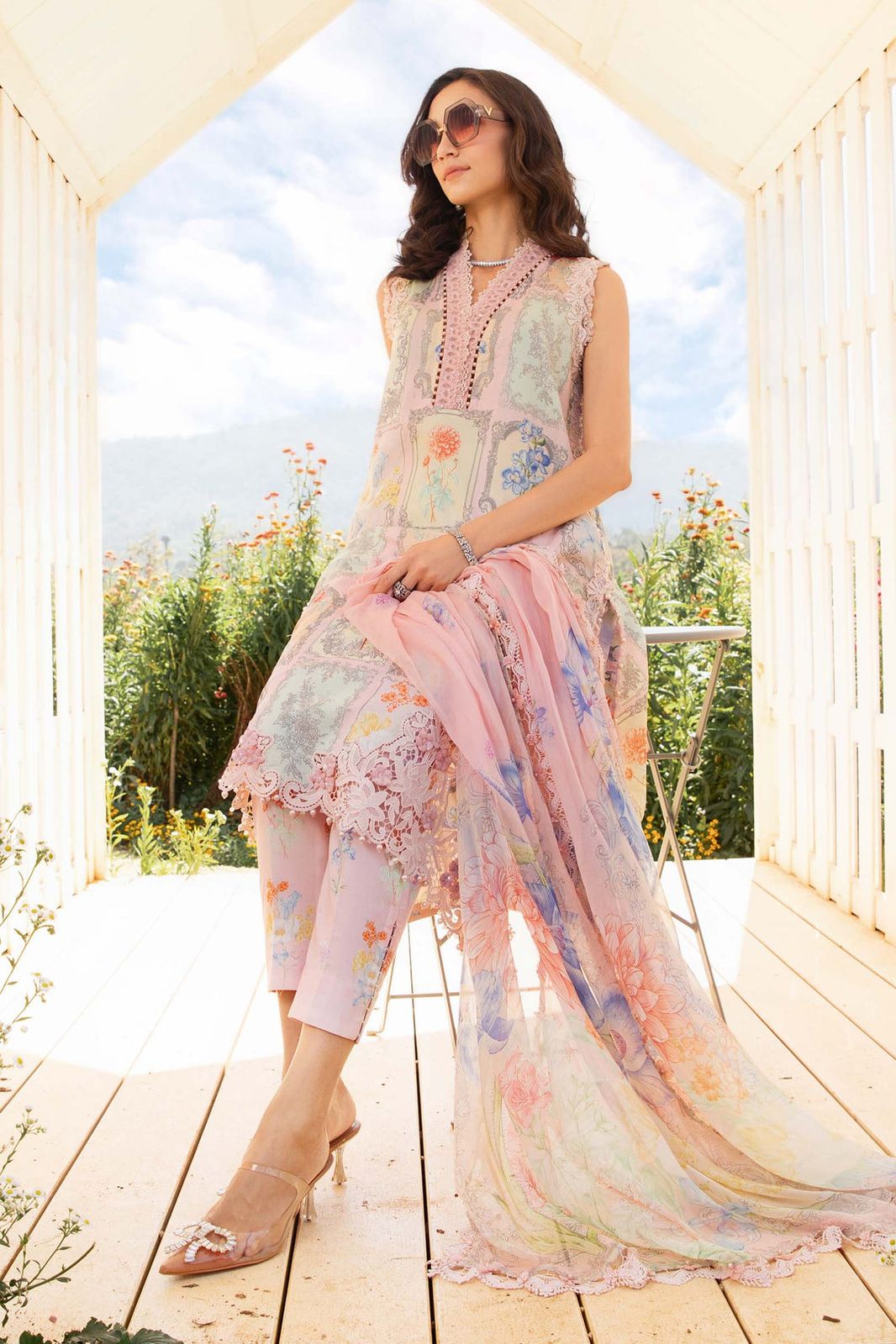 Lawn 3 piece unstitched printed suit - Kapra Collection