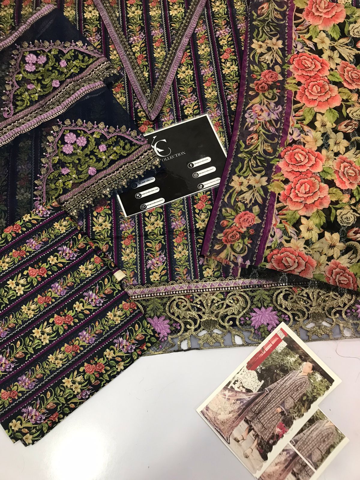 Lawn summer collection 3 piece unstitched digital printed suit - Kapra Collection